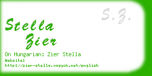 stella zier business card